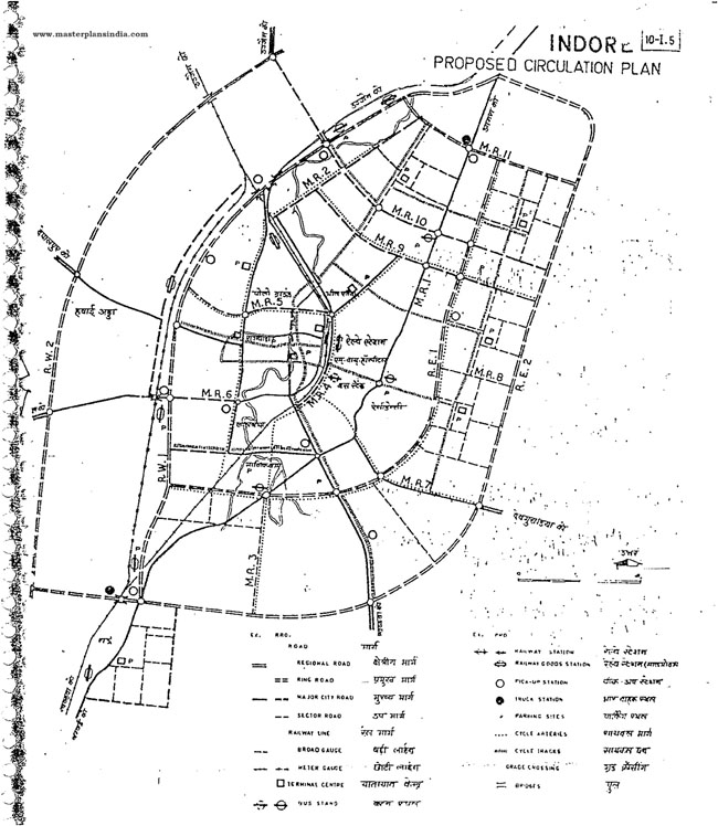 Indore Proposed Circulation Plan Map