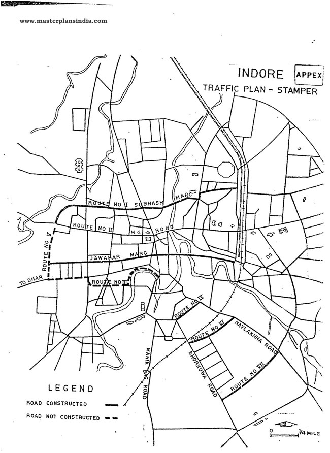 Indore Traffic Plan Stamper Map