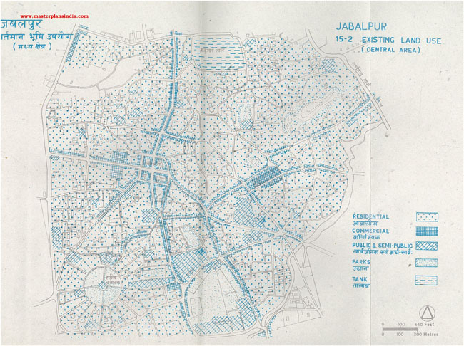 Jabalpur Existing Land Use Central Area Map