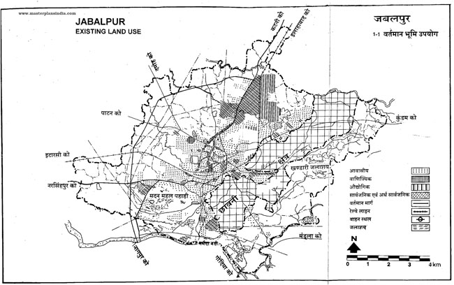Jabalpur Existing Land Use Map