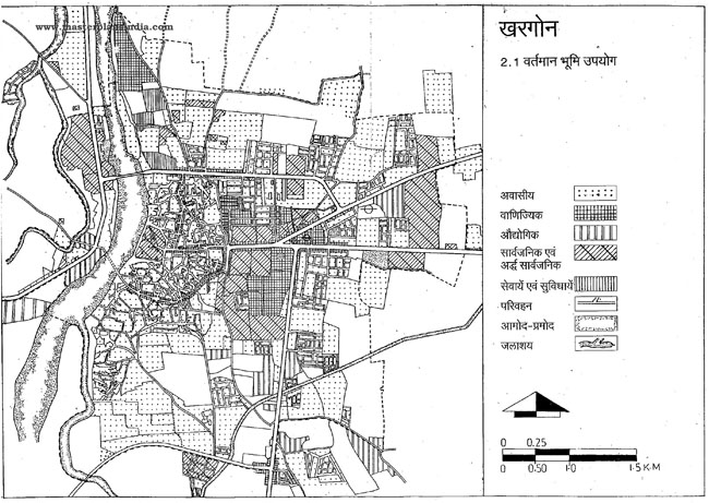 Khargone Existing Land Use Map