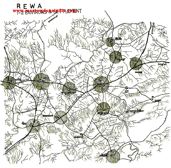 Rewa Environs and Settlement Map