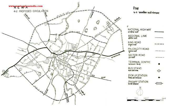 Rewa Proposed Road Pattern Map 