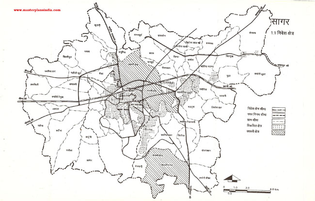Sagar Planning Area Map