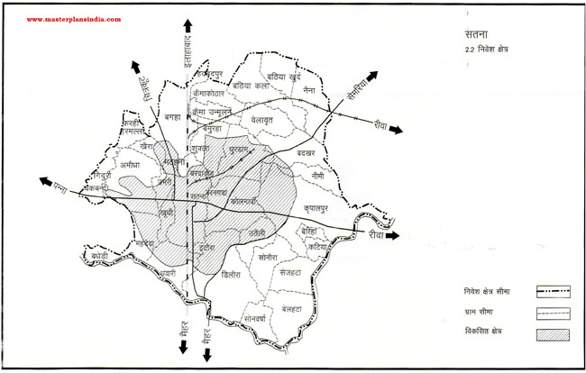 Satna Plannig Area Map