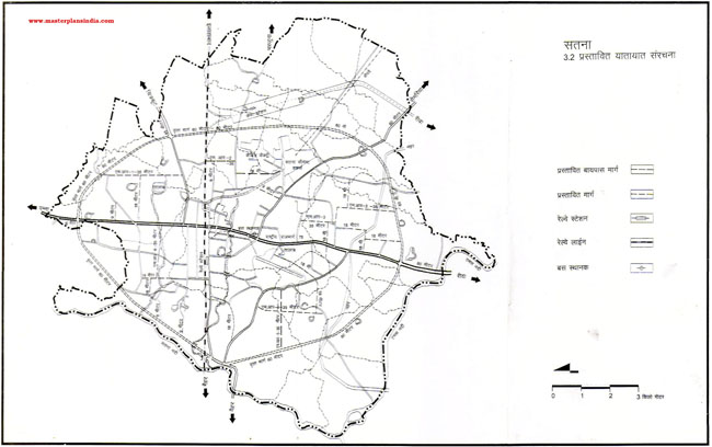Satna Proposed Transportation Pattern Map