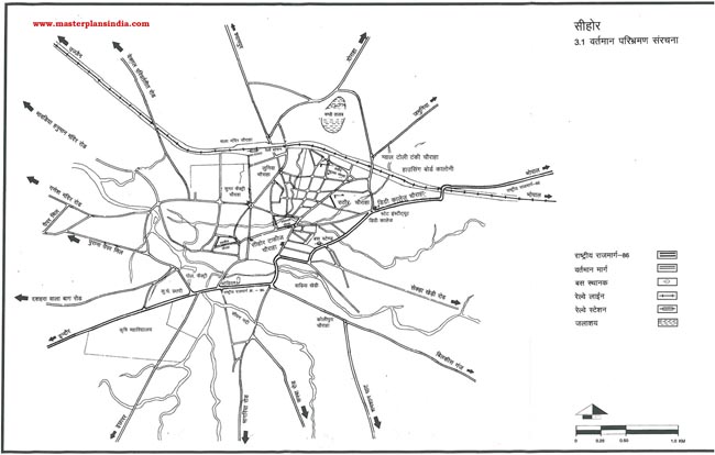 Sehore Existing Circulation Pattern Map