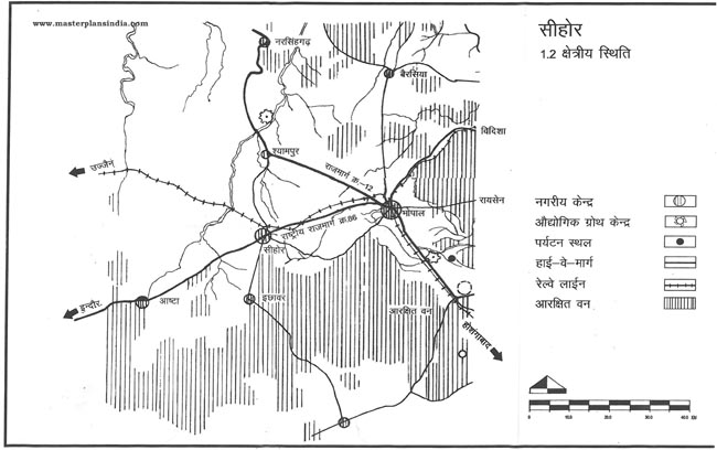 Sehore Regional Settlement Map