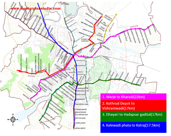 Route Map of Pune BRTS Corridors