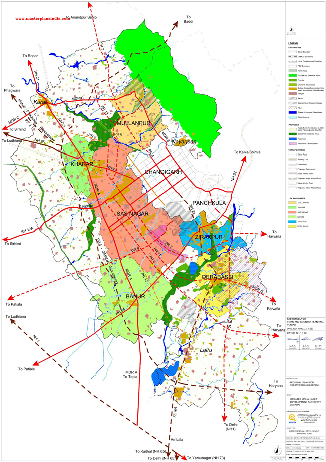 Greater Mohali Regional Plan Map