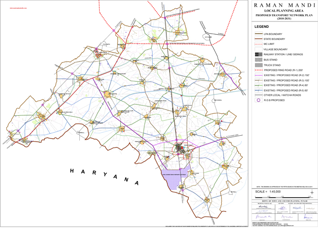 Raman Mandi Proposed Transport Network Plan