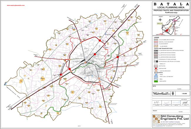 Batala Traffic and Transportation Plan Map