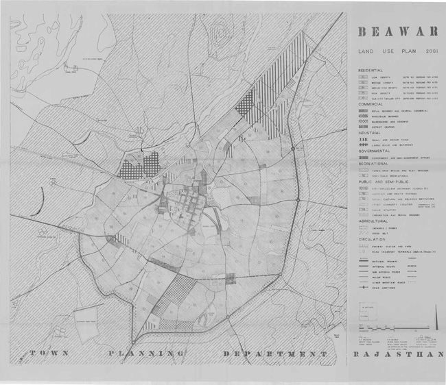 Beawar Land Use Plan Map 2001