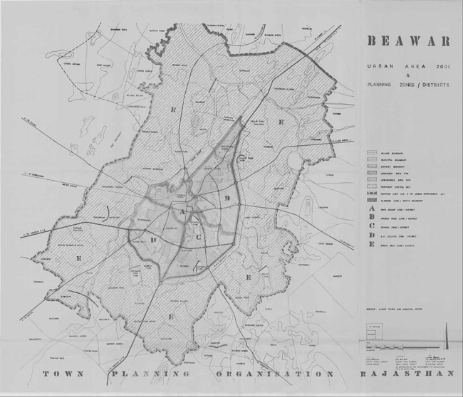 Beawar Urban Area 2001 Map