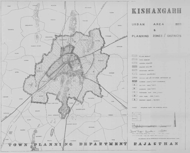 Kishangarh Urban Area 2011 Map