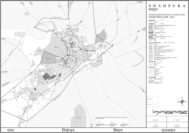 Shahpura Existing Land Use Map 2010