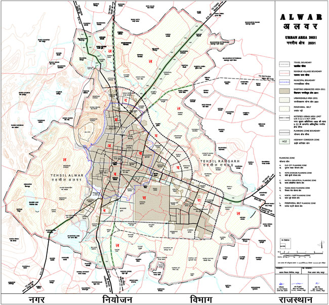 Alwar Urban Area 2021 Map