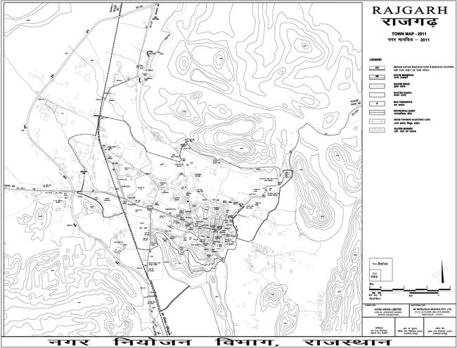 Rajgarh Town Map 2011