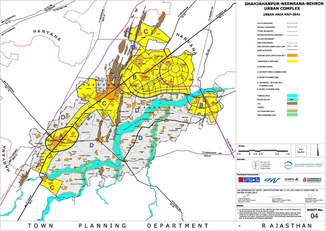 Shahjahanpur Neemarana Behror Urban Complex Area 2041 Map