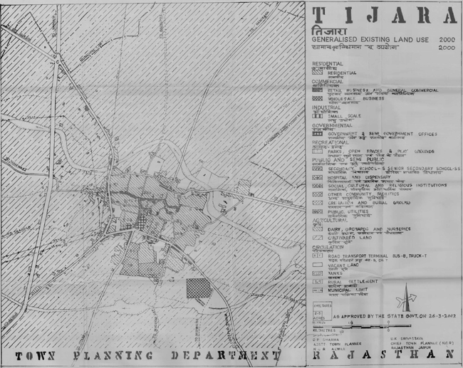 Tijara Existing Land Use Map 2000