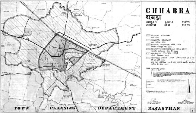 Chhabra Urban Area Map 2023