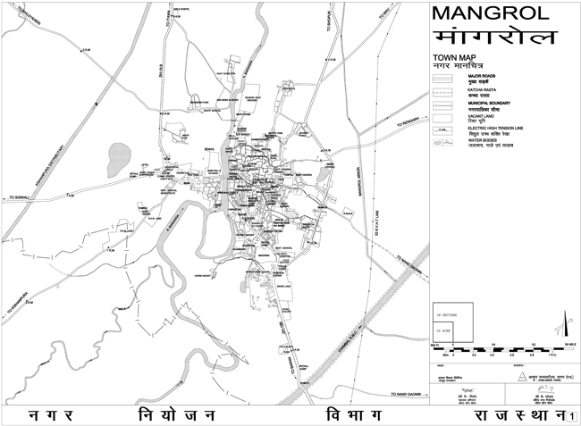 Mangrol Town Map