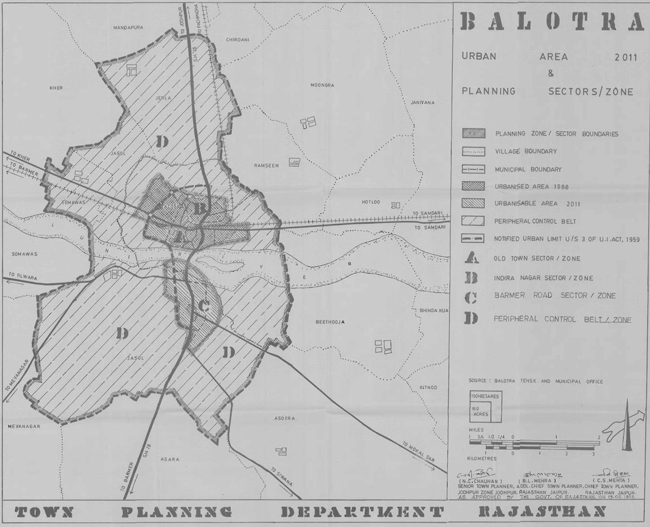 Balotra Urban Area Map 2011