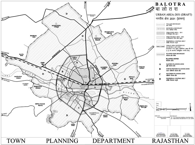 Balotra Urban Area Map 2031