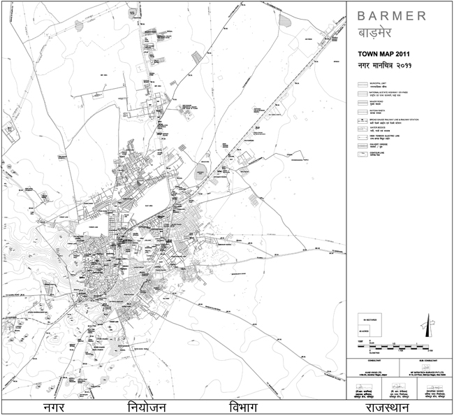 Barmer Town Map 2011
