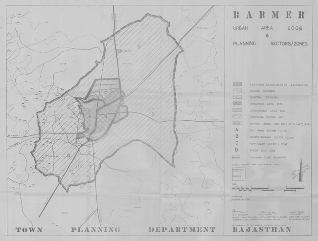 Barmer Urban Area Map 2006