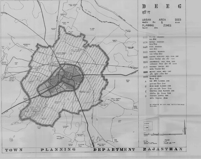 Deeg Urban Area 2023 Map