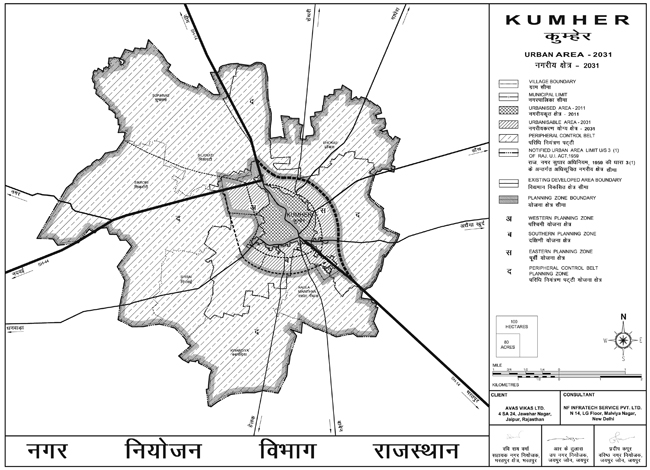 Kumher Urban Area 2031 Map