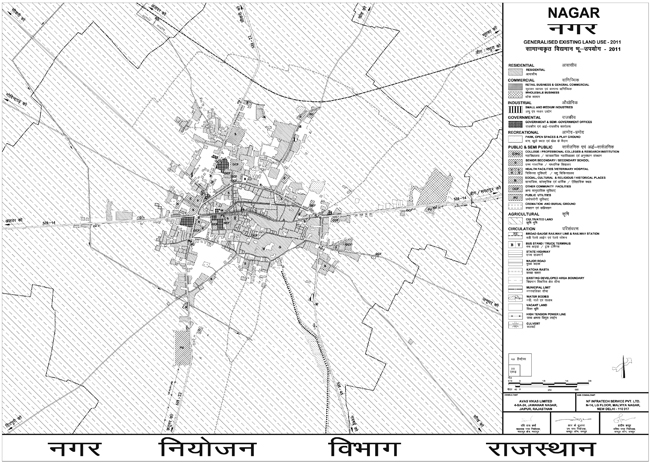 Nagar Existing Land Use Map 2011
