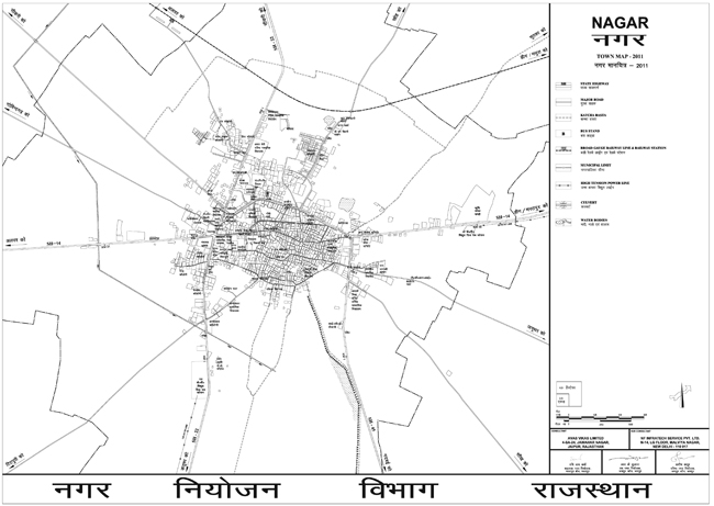 Nagar Town Map 2011