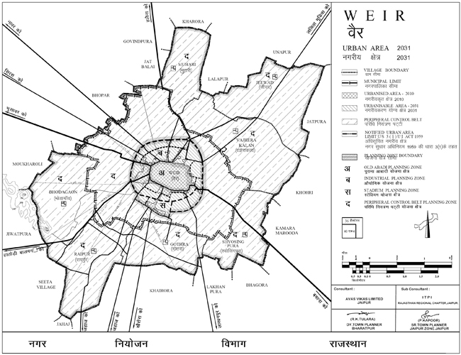 Weir Urban Area 2031 Map