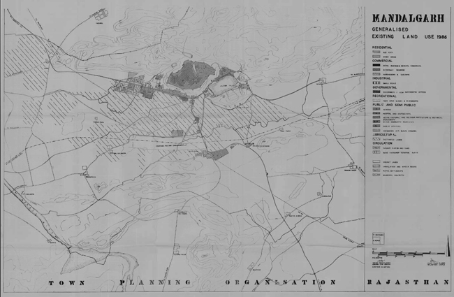 Mandalgarh Existing Land Use 1986 Map