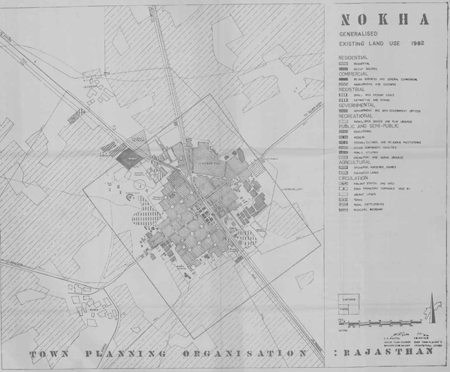 Nokha Existing Land Use 1982 Map