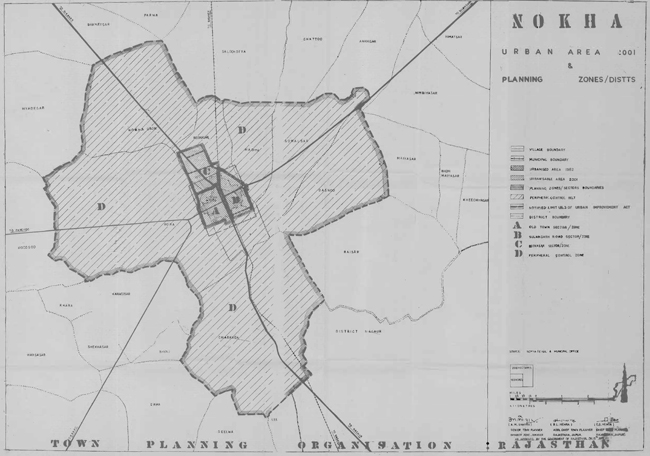 Nokha Urban Area 2001 Map
