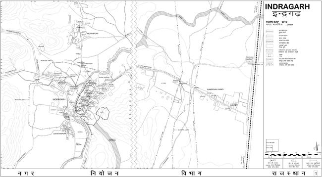 Indragarh Town Map 2010