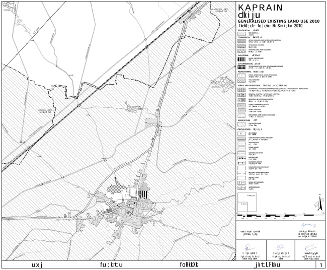 Kaprain Existing Land Use 2010 Map