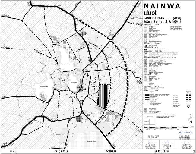 Nainwa Master Development Plan 2031 Map