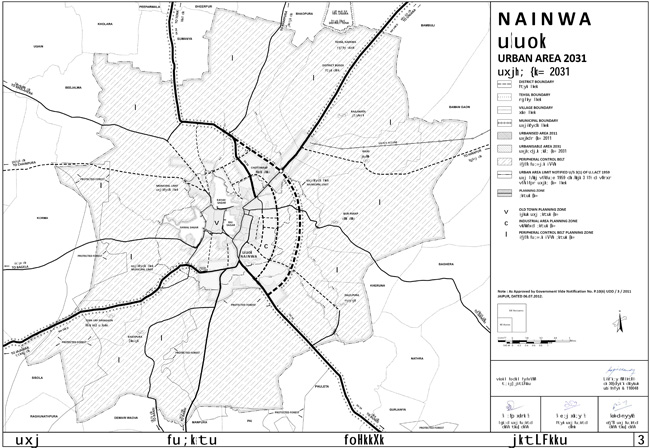 Nainwa Urban Area Map 2031