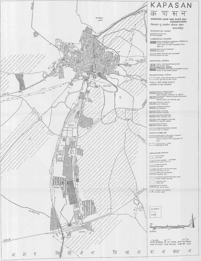 Kapasan Existing Land Use Map 2001