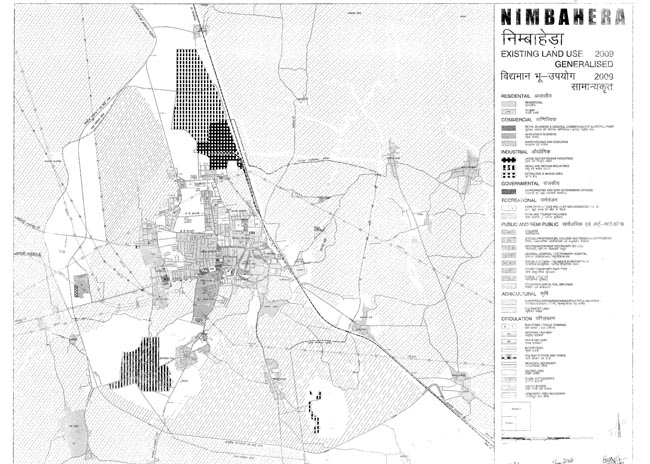 Nimbahera Existing Land Use Map 2009