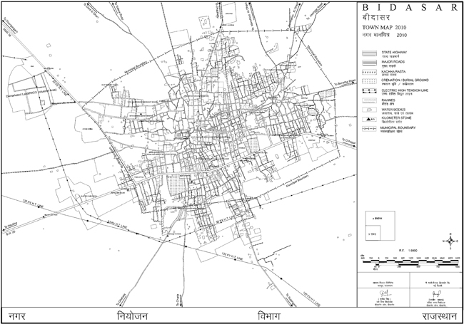 Bidasar Town Map 2010