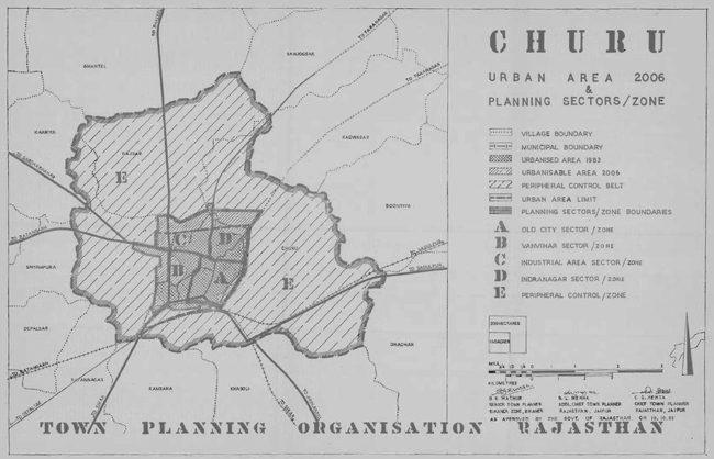 Churu Urban Area Map 2006
