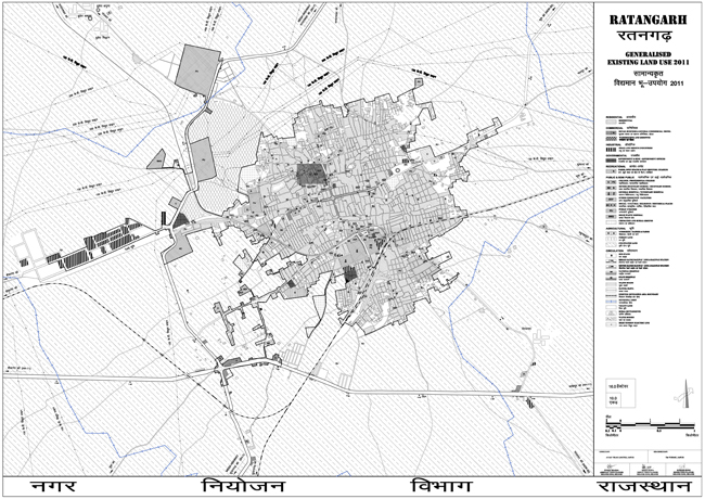 Ratangarh Existing Land Use Map 2011