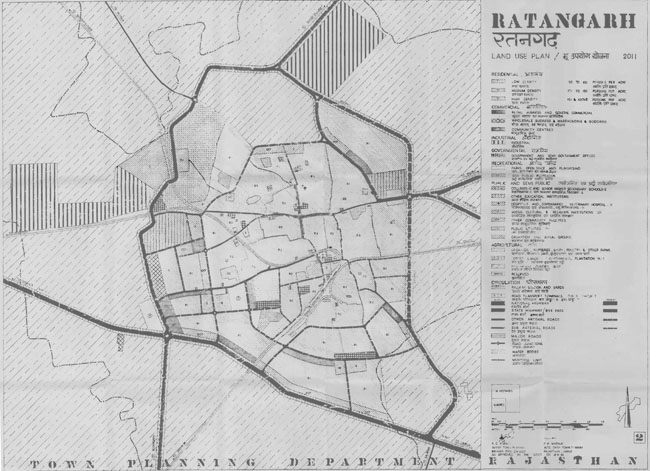 Ratangarh Land Use Plan Map 2011