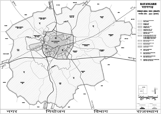 Ratangarh Urban Area Map 2031