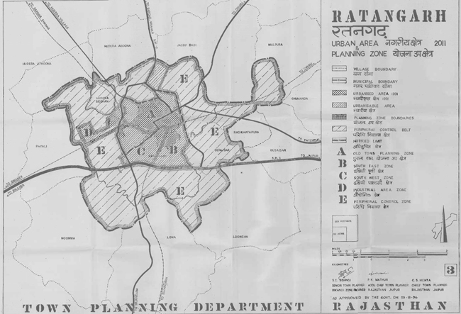 Ratangarh Urban Area Map 2011